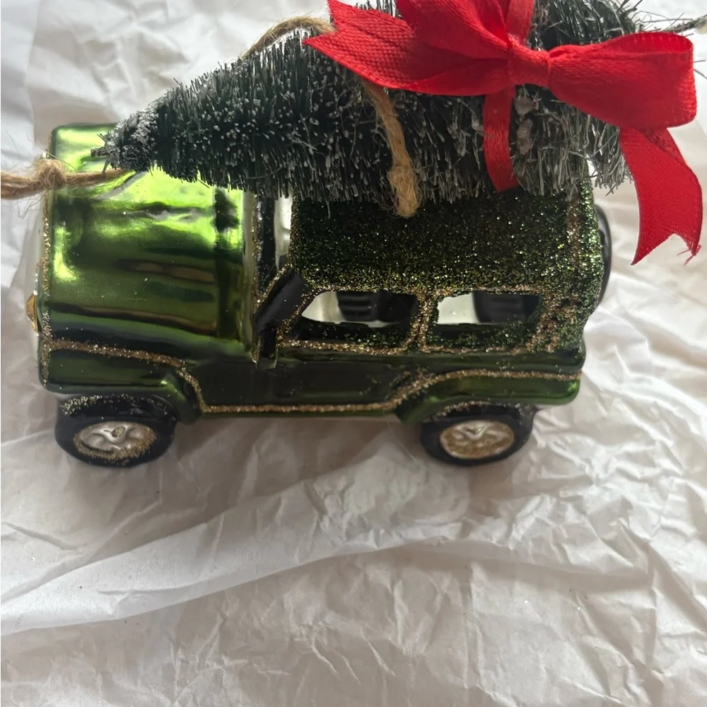 JCPenney Green and Red Holiday Truck Ornament - Picture 8 of 10